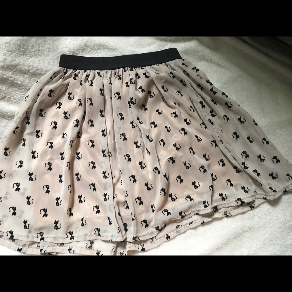 Velvet black kitty skirt